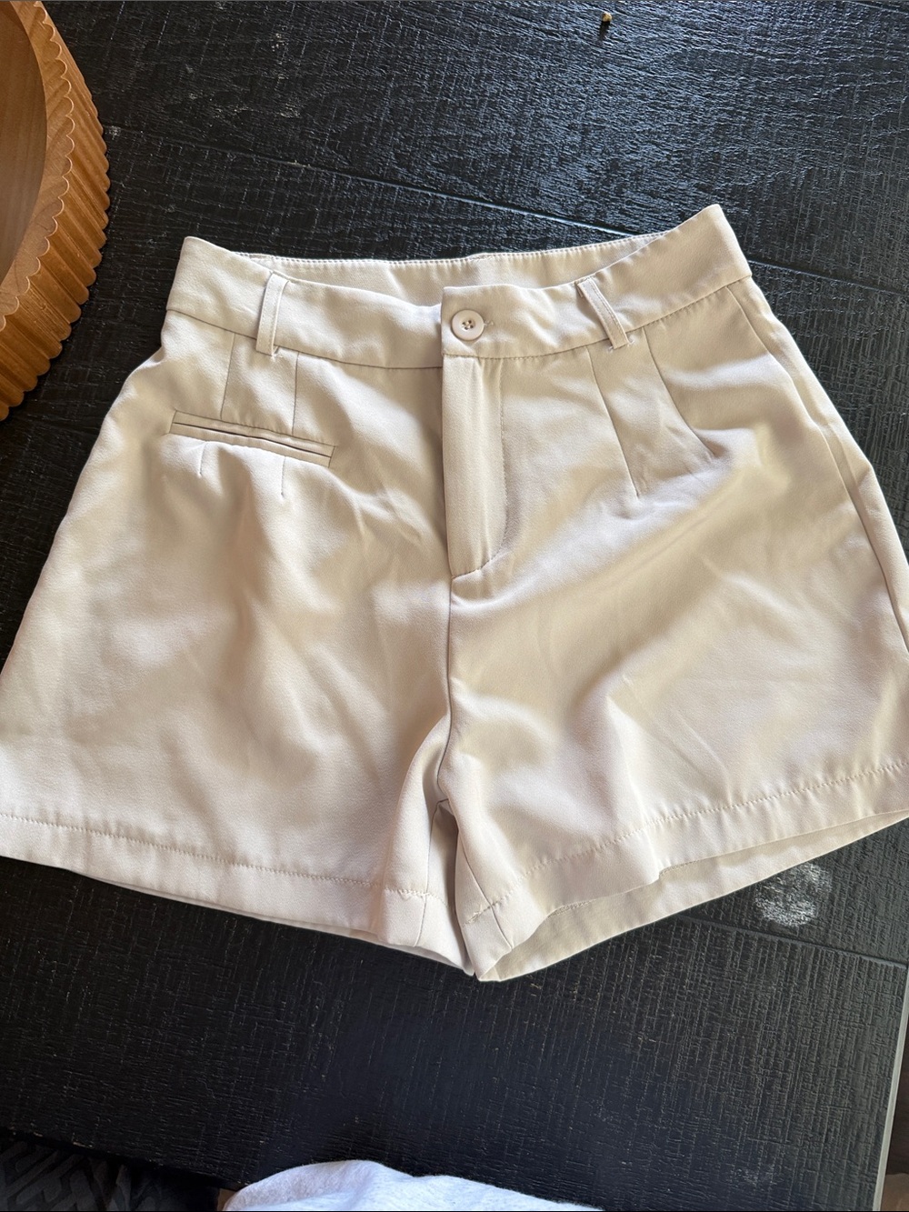 Classic High-Waist Cream Women’s Shorts
